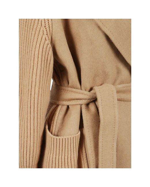 Max Mara Natural Belted Coats