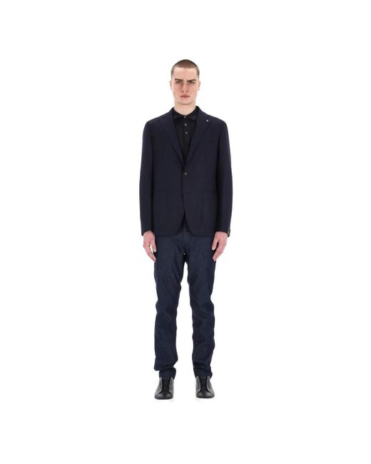 Tagliatore Jassen ,Blauw ,Wol Jassen Blauw in het Blue voor heren