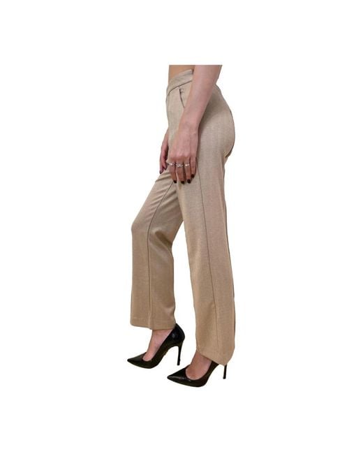 Max Mara Straight Trousers in het Natural