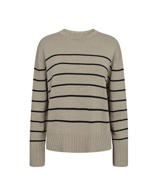 Mos Mosh Gray Round-Neck Knitwear