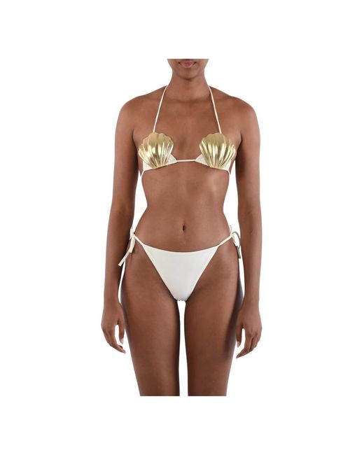 Bikini con aplicación de concha DSquared² de color Brown