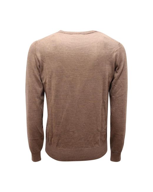 Brooksfield Brown Round-Neck Knitwear for men