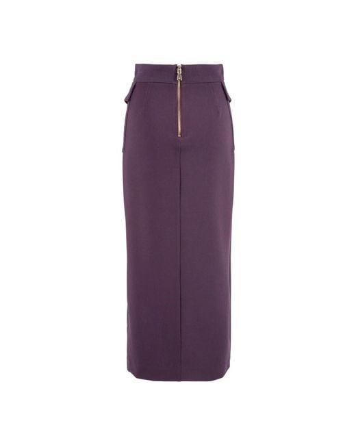 Nenette Purple Pencil Skirts