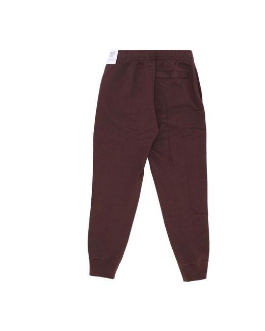 Nike Fitness ,Bruin ,Katoen Fleece Joggingbroek in het Purple voor heren