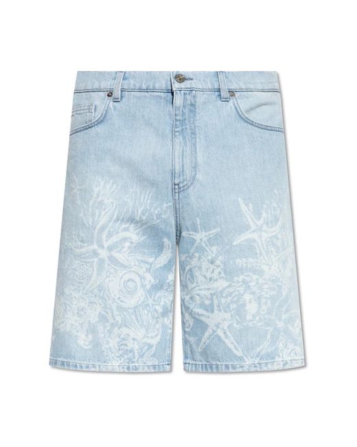 Shorts > denim shorts Versace pour homme en coloris Blue