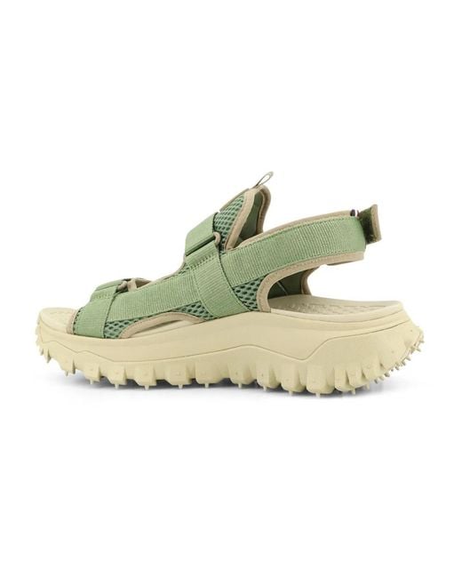 Moncler Green Flat Sandals for men