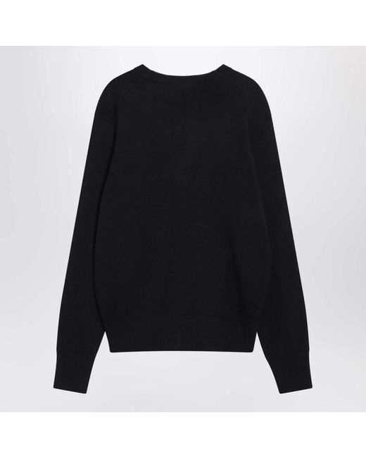 AMI Truien & Vesten ,Blauw ,Wol De Coeur Cardigan in het Black voor heren
