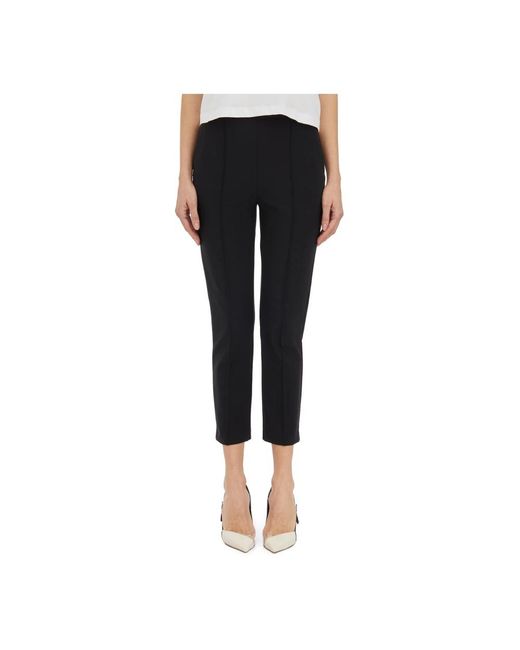 Slim-Fit Trousers Elisabetta Franchi de color Black