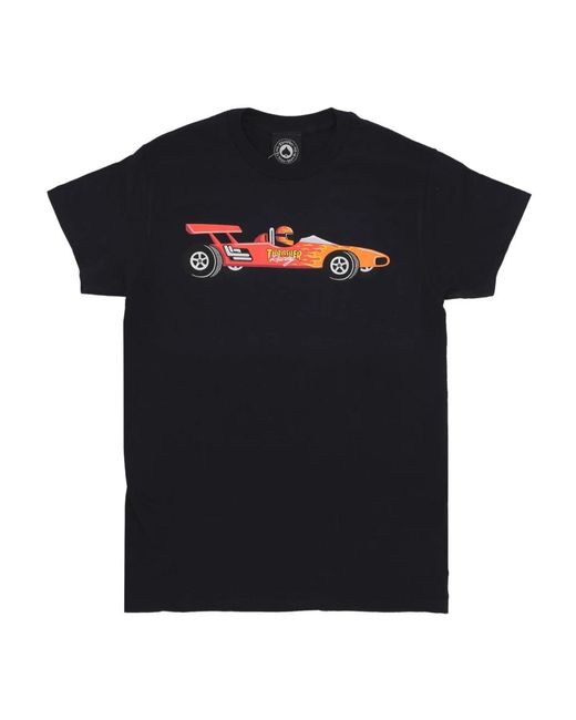 Thrasher Tops ,Zwart ,Katoen Racecar Print T-Shirt Met Korte Mouwen in het Black voor heren