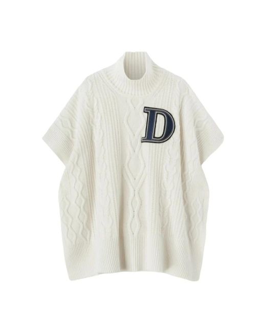 Dondup White Wollmischung poncho