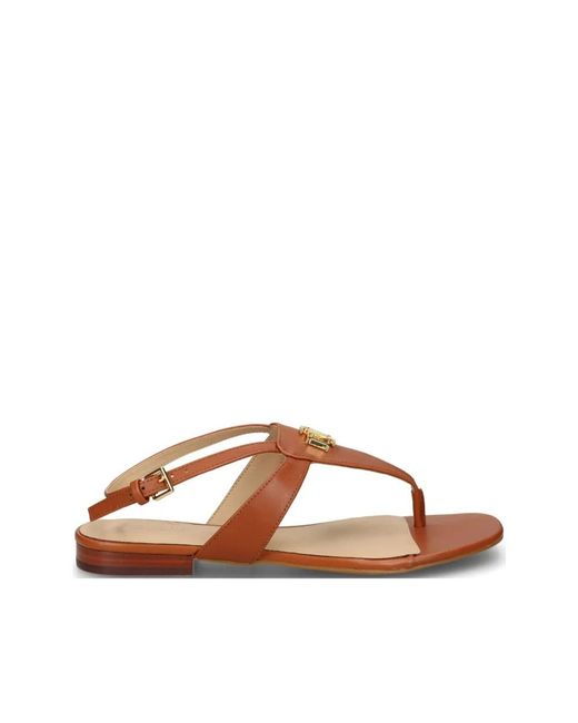 Ralph Lauren Brown Flat Sandals