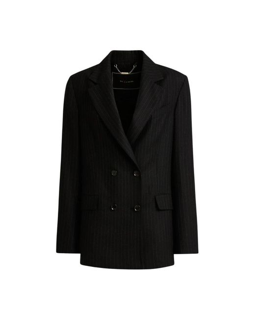 Kiton Jassen ,Zwart ,Wol Pinstripe Wollen Jas in het Black