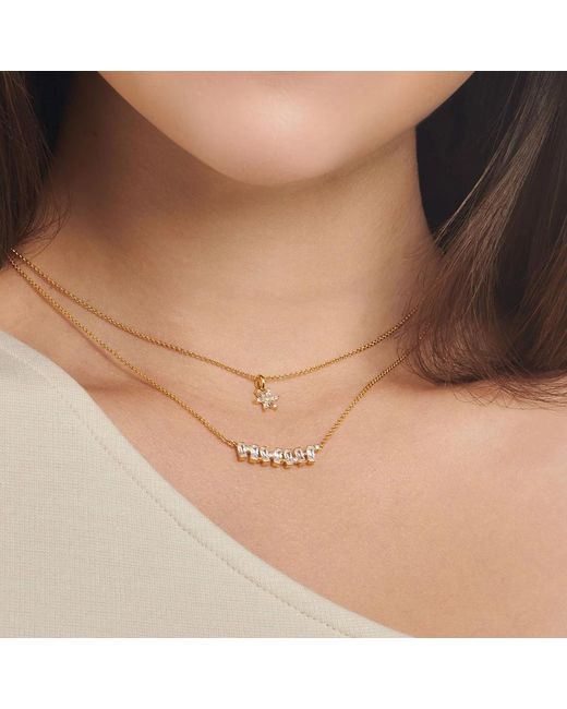 Thomas Sabo Metallic Kette Weiße Steine Ke2095-414-14-L45V