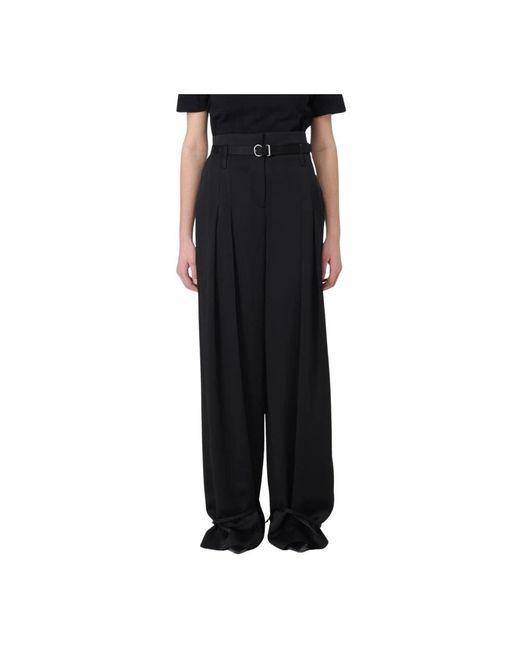 Jil Sander Black Wide Trousers