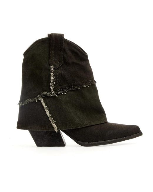 Elena Iachi Black Cowboy & Biker Boots