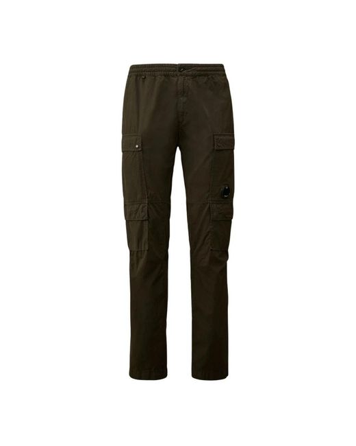 C P Company Black Straight Trousers for men