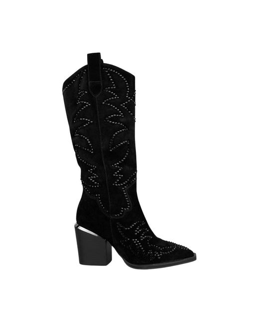 Alma En Pena. Black Cowboy Boots