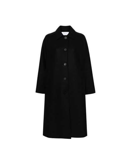 Harris Wharf London Black Single-Breasted Coats