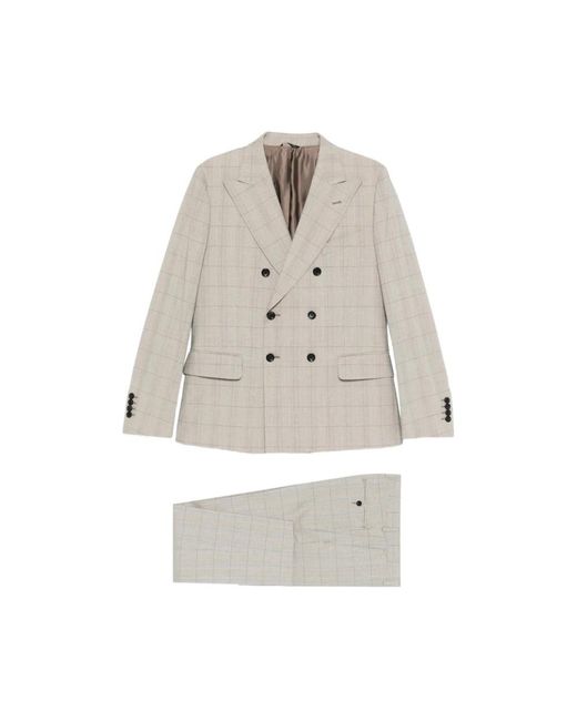 Reveres 1949 Natural Double Breasted Suits for men
