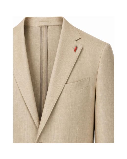 MULISH Natural Single Breasted Suits for men