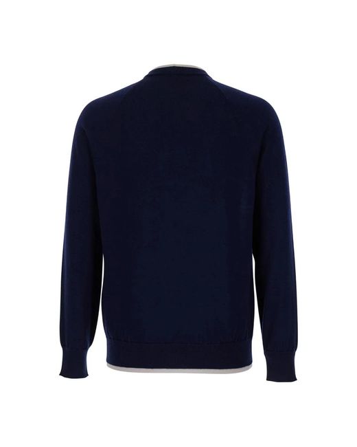 Eleventy Blue Round-Neck Knitwear for men