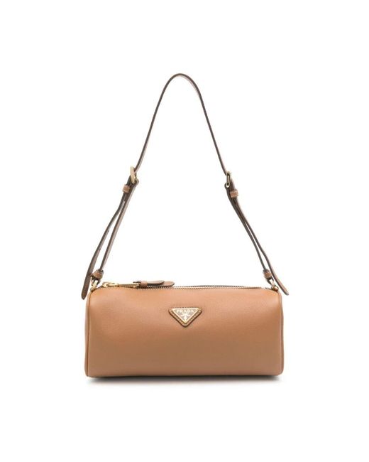 Prada Natural Shoulder Bags