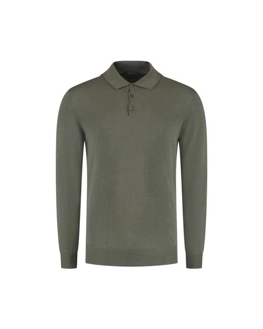 Zanone Green Polo Shirts for men