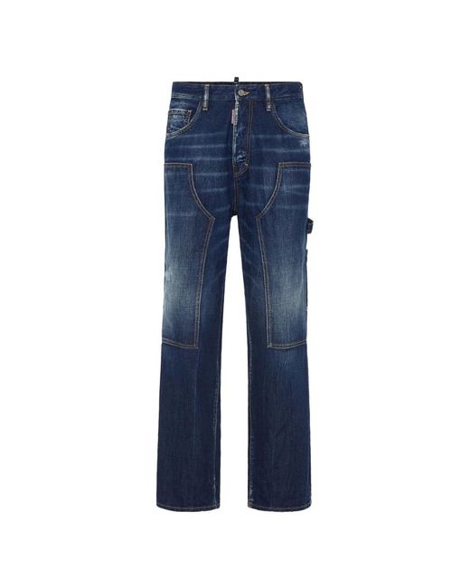 DSquared² Blue Straight Jeans for men