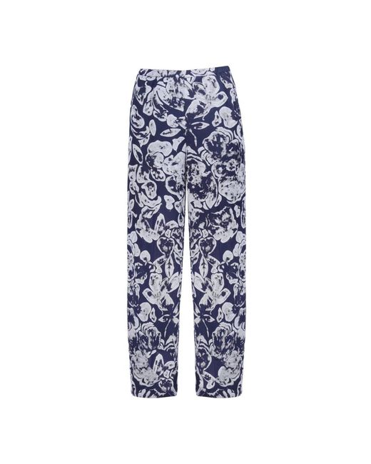 Liviana Conti Blue Straight Trousers
