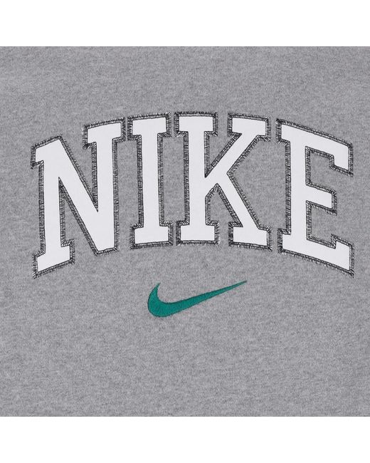 Nike Retro fleece varsity jacke in Gray für Herren