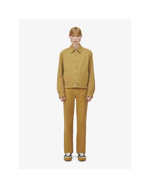 McQueen Jassen ,Bruin ,Katoen Geborduurde Skull Blouson in het Brown voor heren
