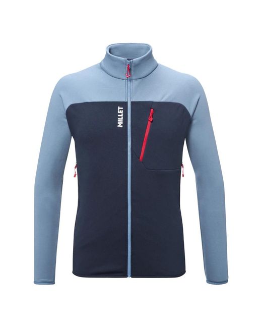 Millet Fitness ,Blauw ,Blauwe Saphir Seneca Fleece Jas in het Blue voor heren