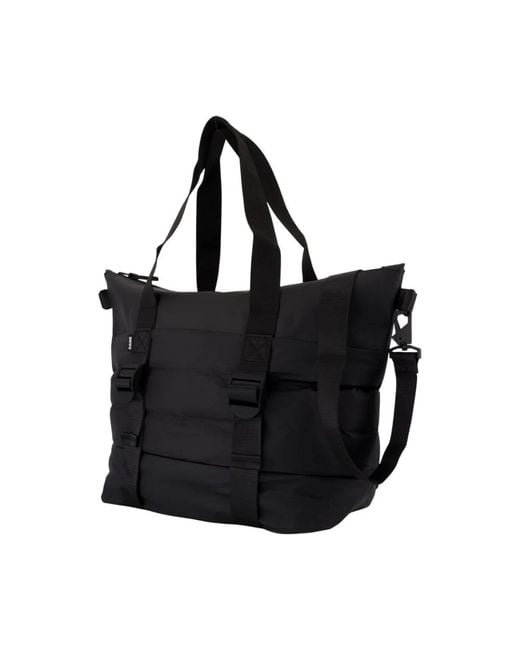 Rains Black Schwarze Mix Tote Tasche Mini Shopper