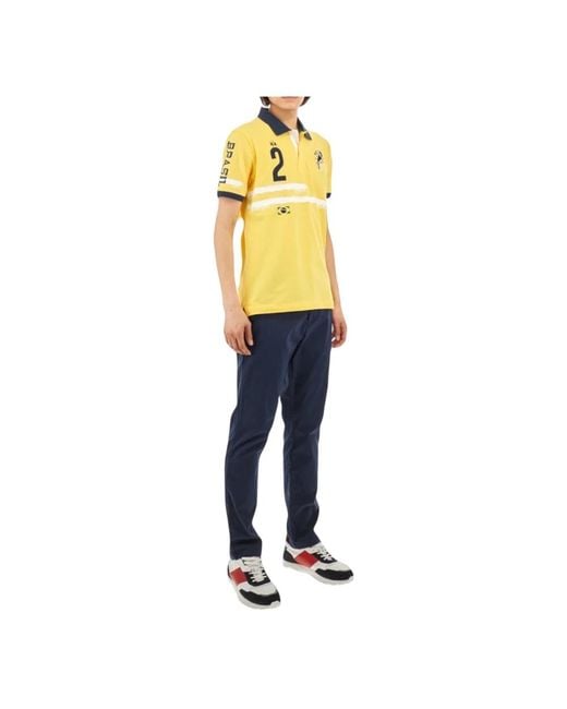 La Martina Yellow Polo Shirts for men