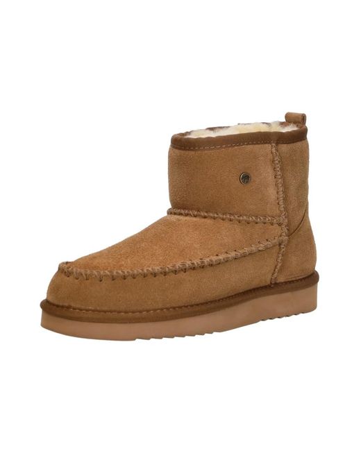 Warmbat Schoenen ,Bruin ,Wol Wallaby Enkellaarsjes in het Brown