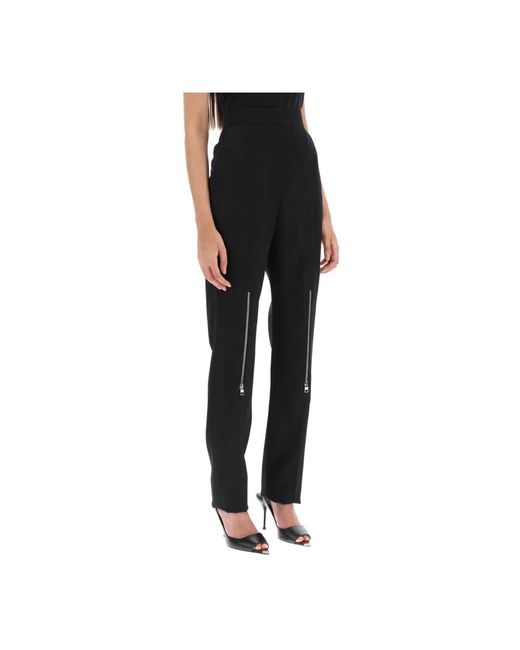 McQueen Black Straight Trousers