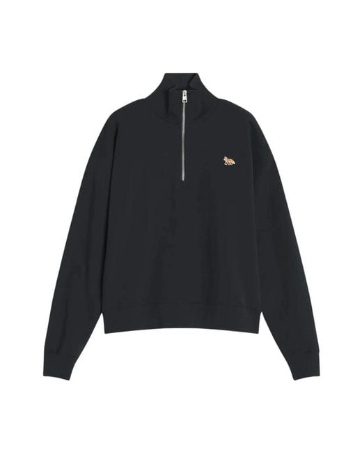 Maison Kitsuné Black Zip-Throughs