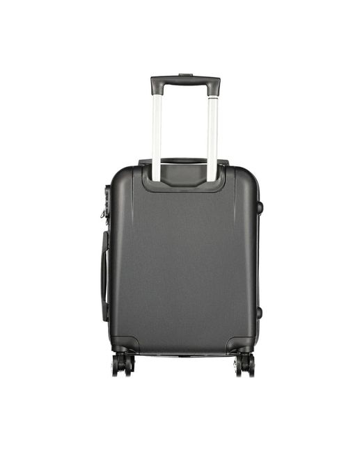 Laura Biagiotti Gray Schwarzer Polyethylen-Reise-Trolley Mit Rädern