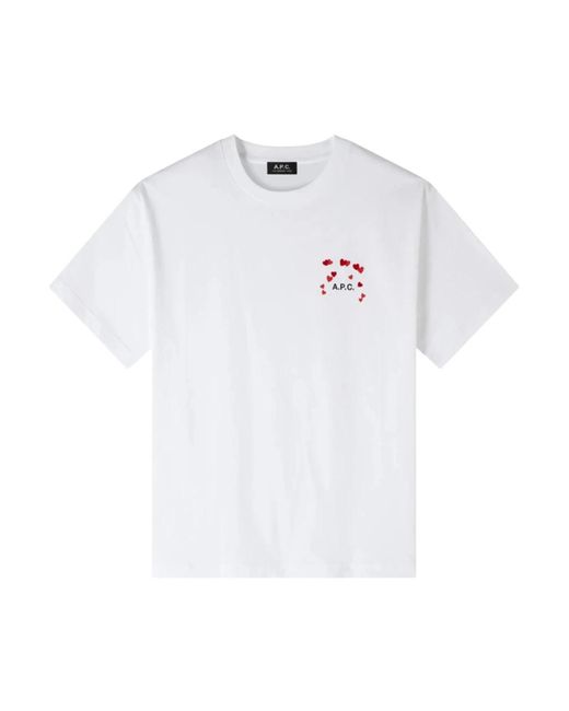 A.P.C. Paris t-shirt in White für Herren