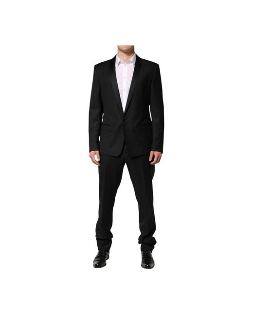 Dolce & Gabbana Black Single Breasted Suits for men