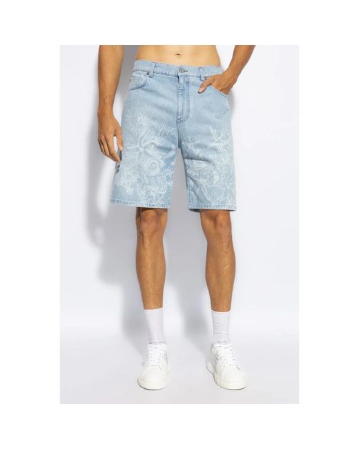 Shorts > denim shorts Versace pour homme en coloris Blue
