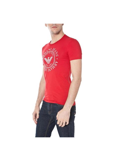 Armani Jeans Red T-Shirts for men