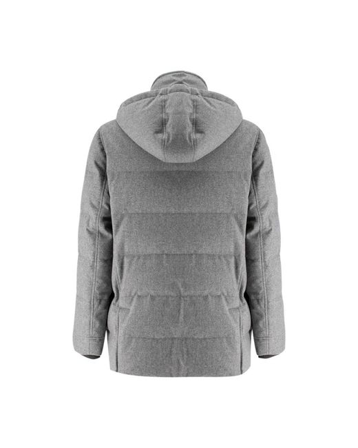 Brunello Cucinelli Gray Winter Jackets for men