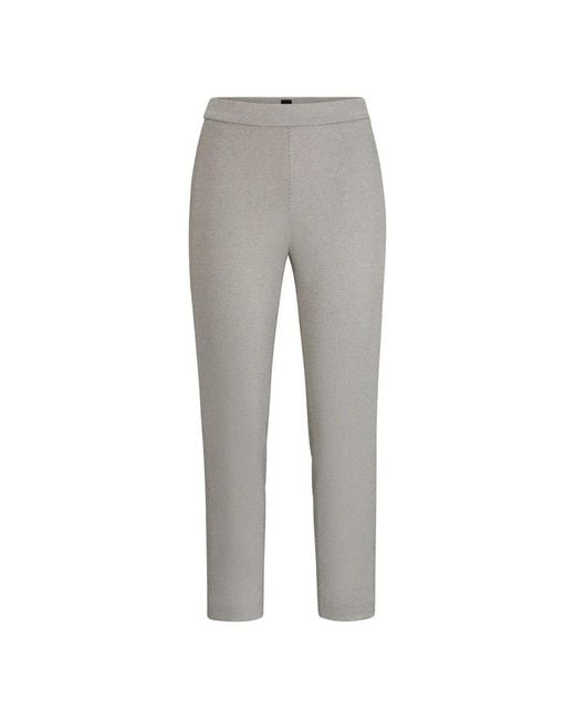 Boss Gray Cropped Trousers