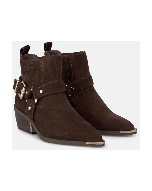 Alma En Pena. Brown Cowboy & Biker Boots