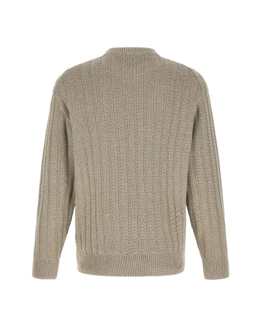 Boss Gray Round-Neck Knitwear for men