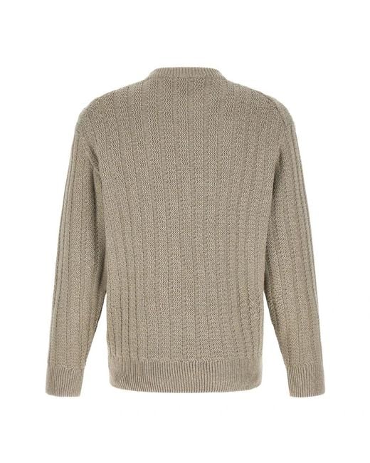 HUGO Gray Round-Neck Knitwear for men