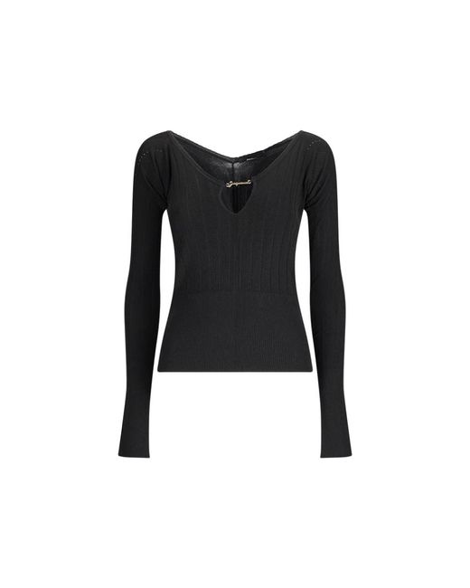 Jacquemus Black Pralu Top Im Hochstil
