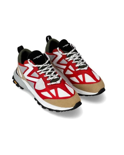Philippe Model Red Sneakers for men