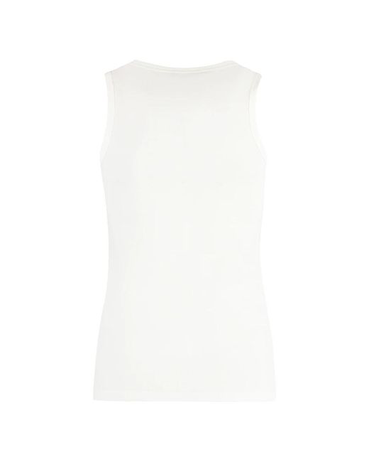 Jil Sander White Sleeveless Tops